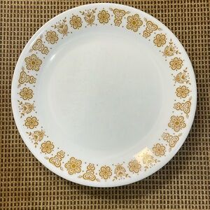 Set of 5 Butterfly Gold Dinner plates